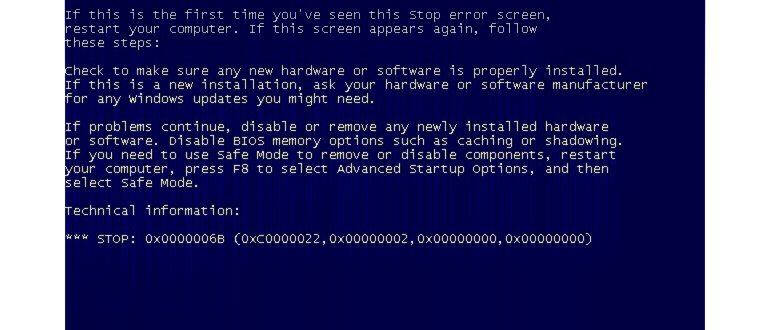 Синий экран смерти на Windows