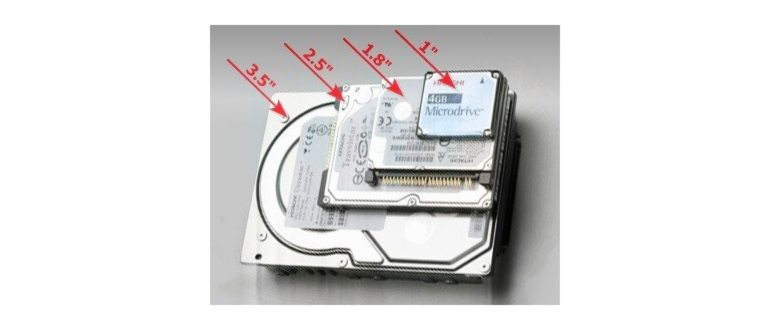 Размеры HDD