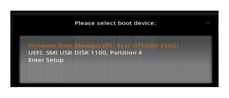 загрузка с флешки в MSI Click BIOS