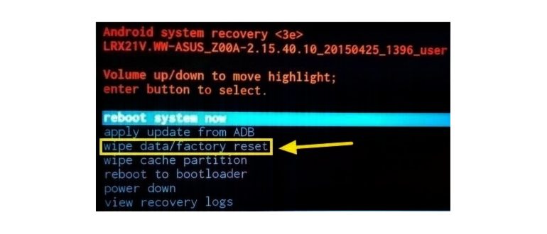 samsung wipe cache