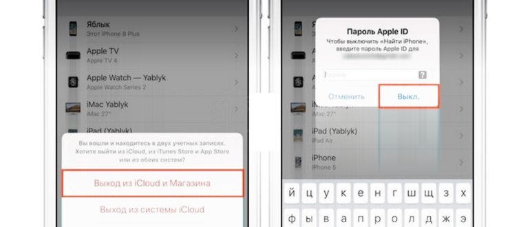 Вход в учетную запись Apple