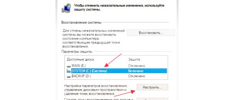 вкладка Защита