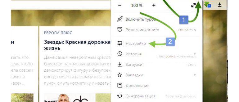Отключение Дзена на