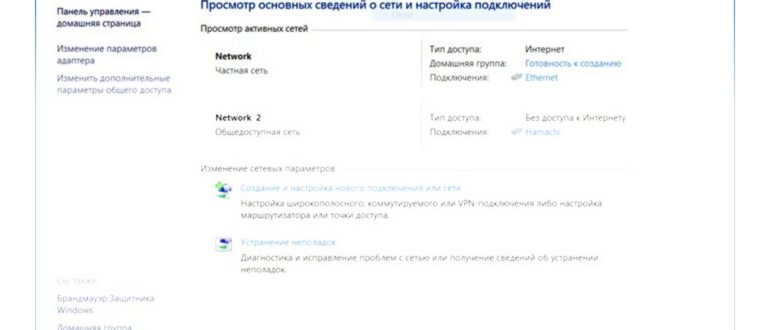 панель управления в