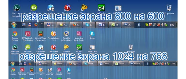 размеры значков при различном