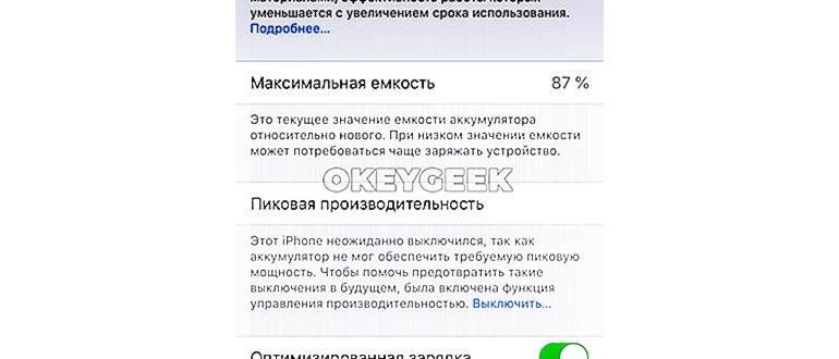 Скриншот - Результат отображения процентов батареи