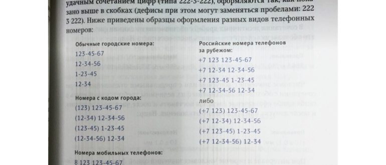 Телефонные номера справочник