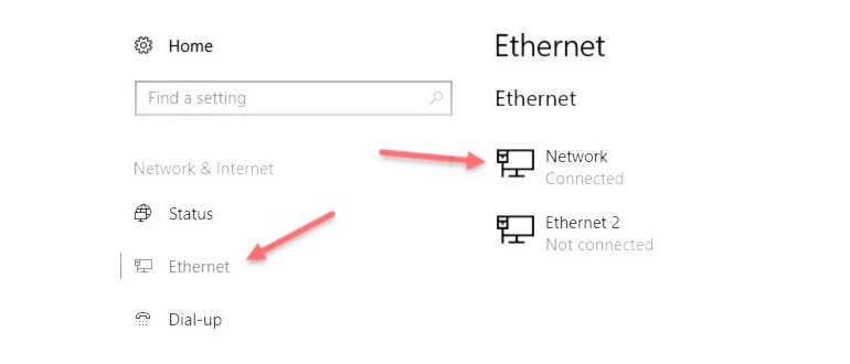 Windows 10 сменить тип сети с общественной на