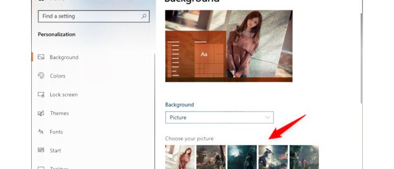 Как установить обои в Windows