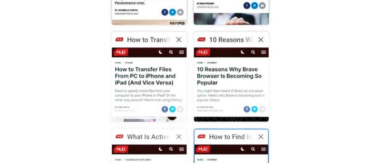 Развернутые вкладки Google Chrome на