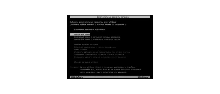 Экраны безопасных режимов Windows и ОС Android,