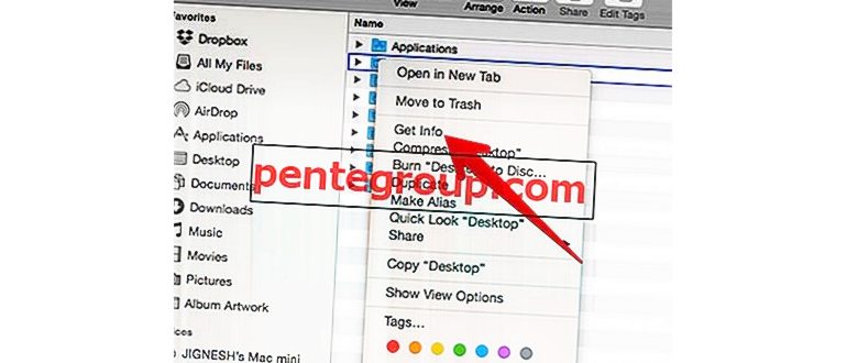 Изменить значок в Mac OS