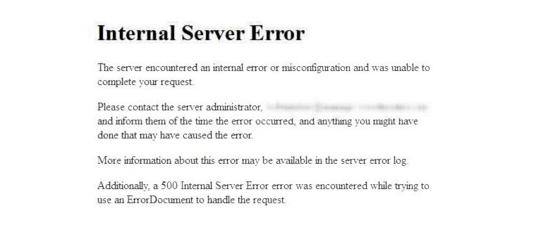 Причины ошибки