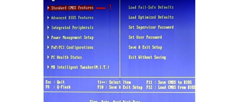 BIOS ноутбука