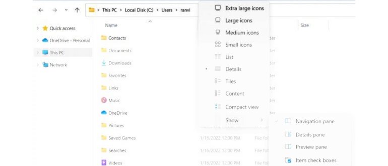 Просмотр скрытых элементов в Windows