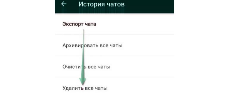 Удалить чаты