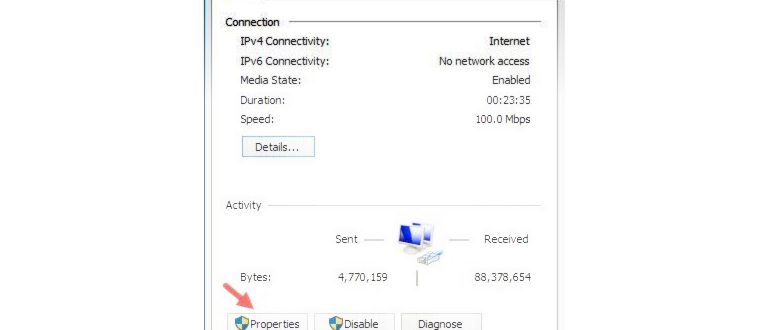 Windows 10 - трей, Сеть