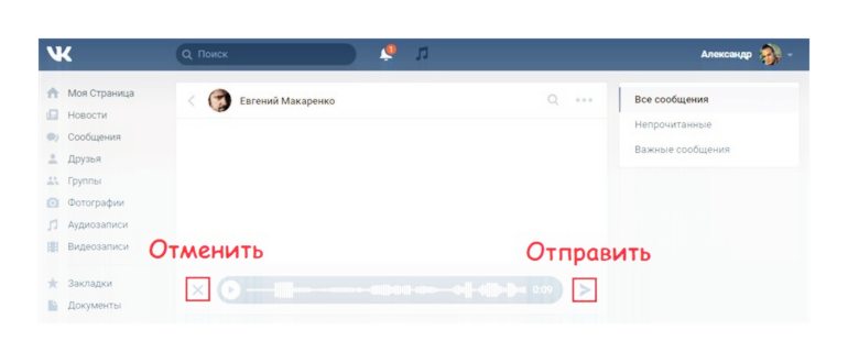 Кнопка записи